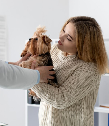 lady with dog